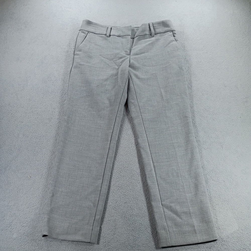 Ann Taylor Womens Trousers Grey 4 Tapered Leg Professional Workwear